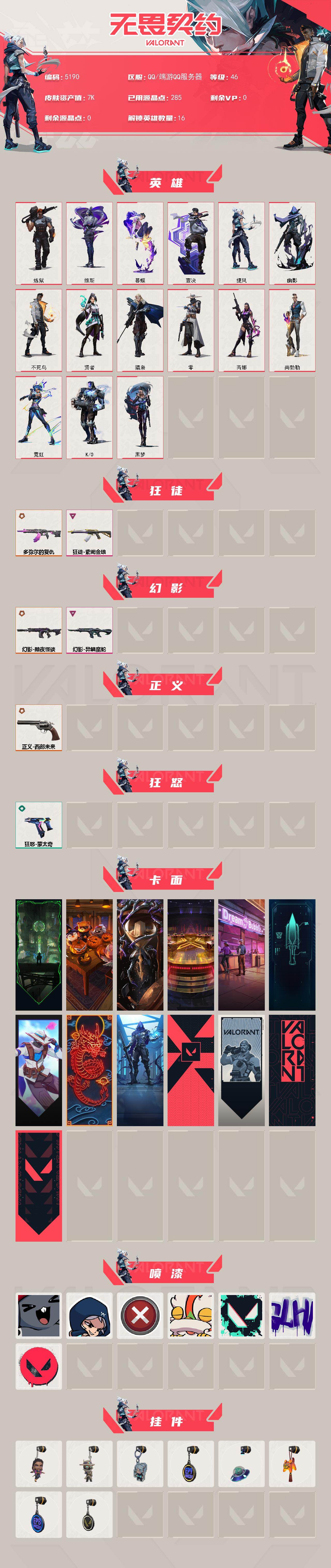 WWQXL432383无畏契约账号详情图2