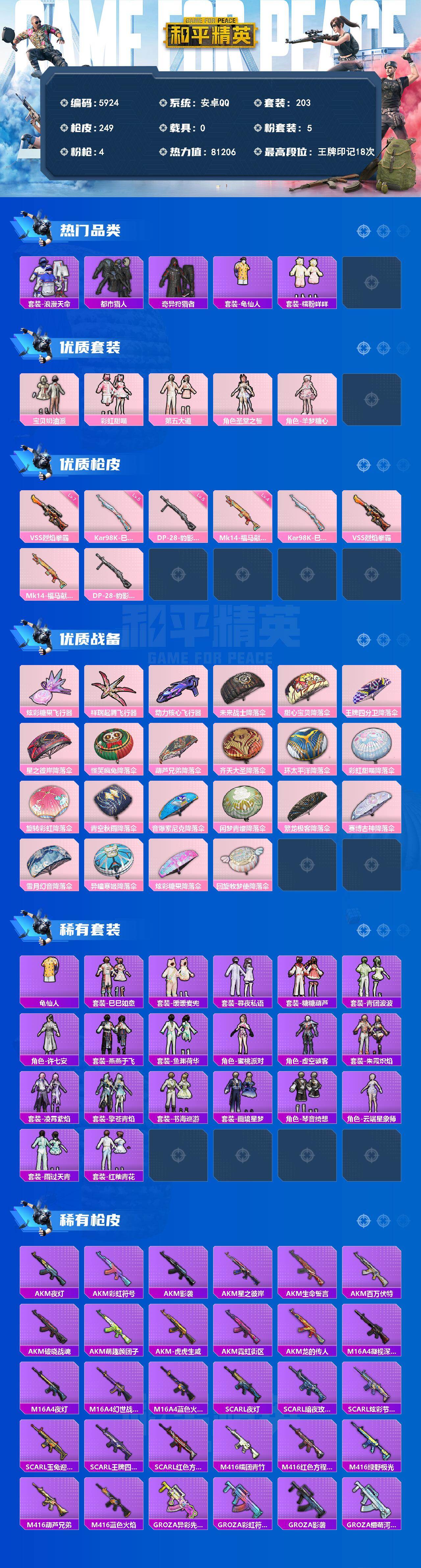 HPLX4178308和平精英账号详情图2