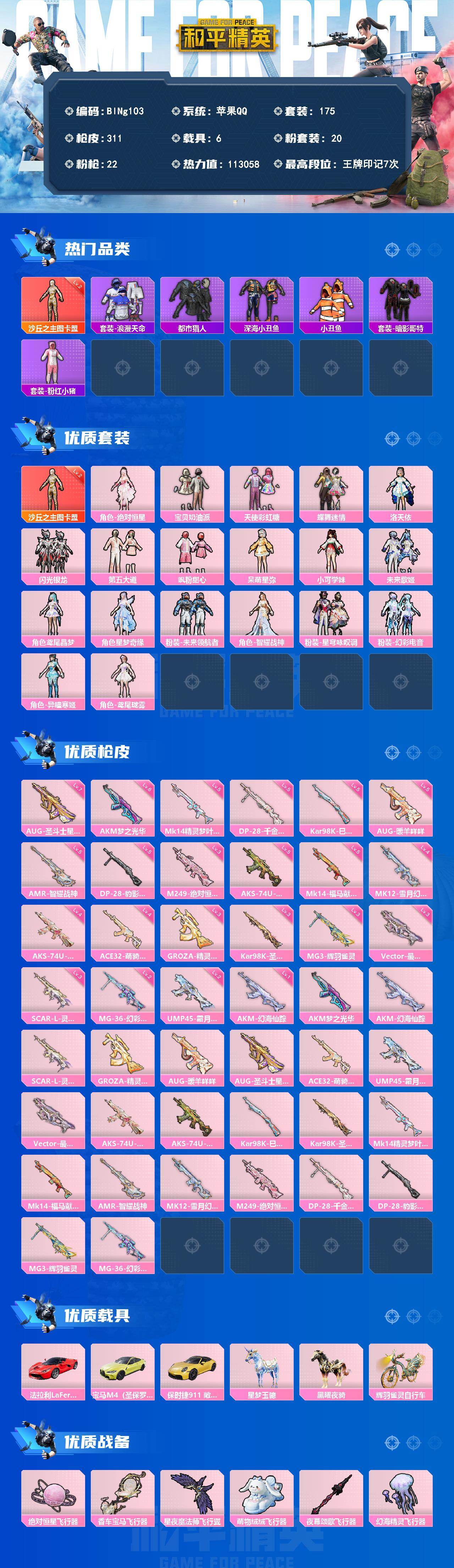 HPCMW4191484和平精英账号详情图2