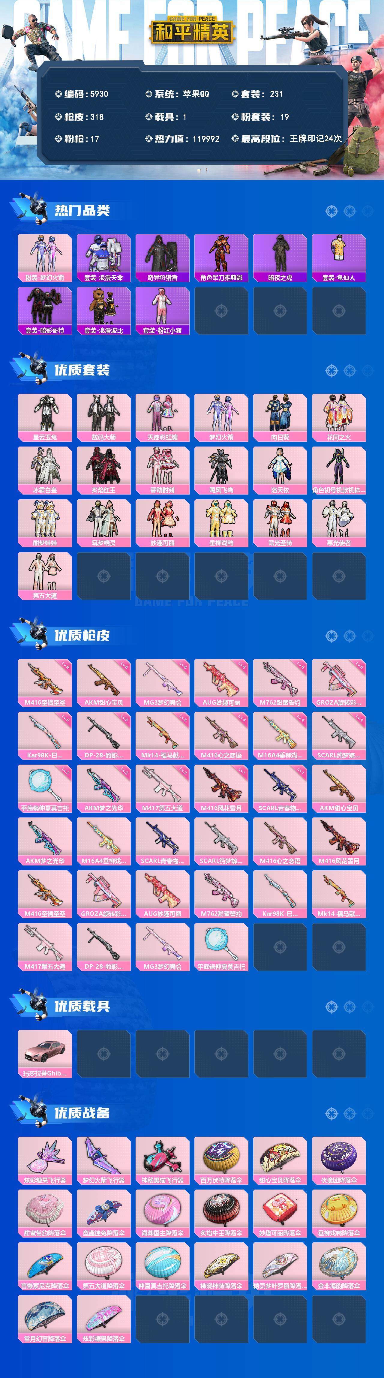 HPLX4178314和平精英账号详情图2