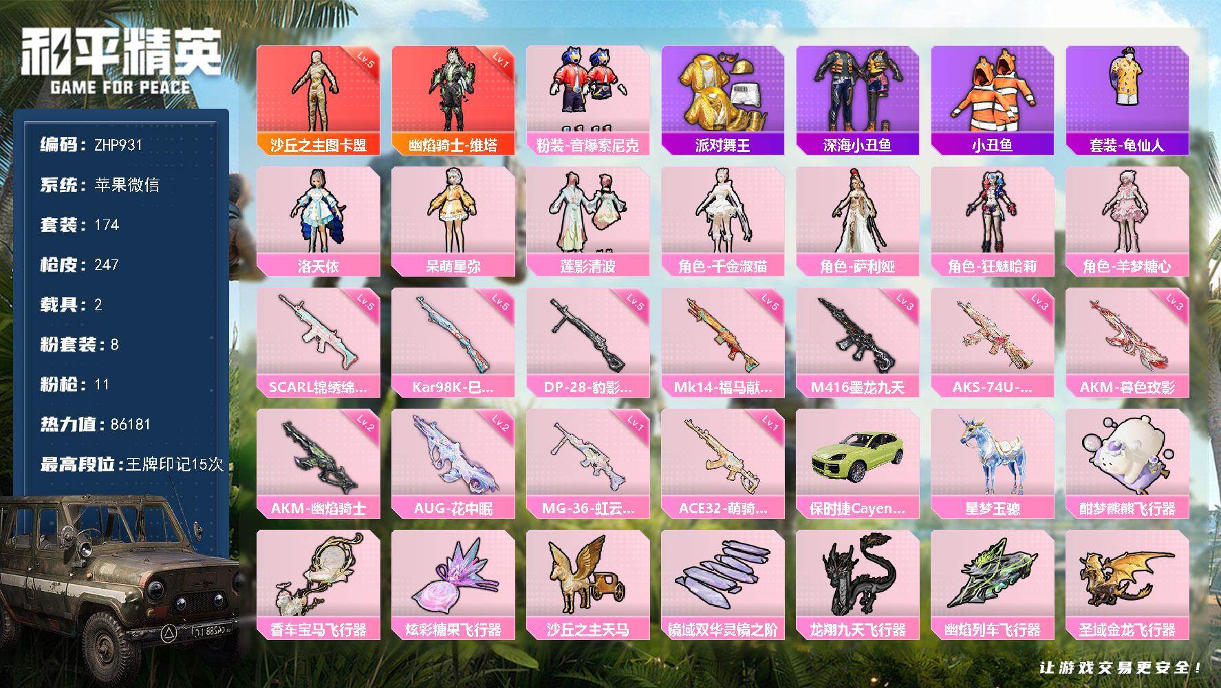 HPLX4178338和平精英账号详情图25