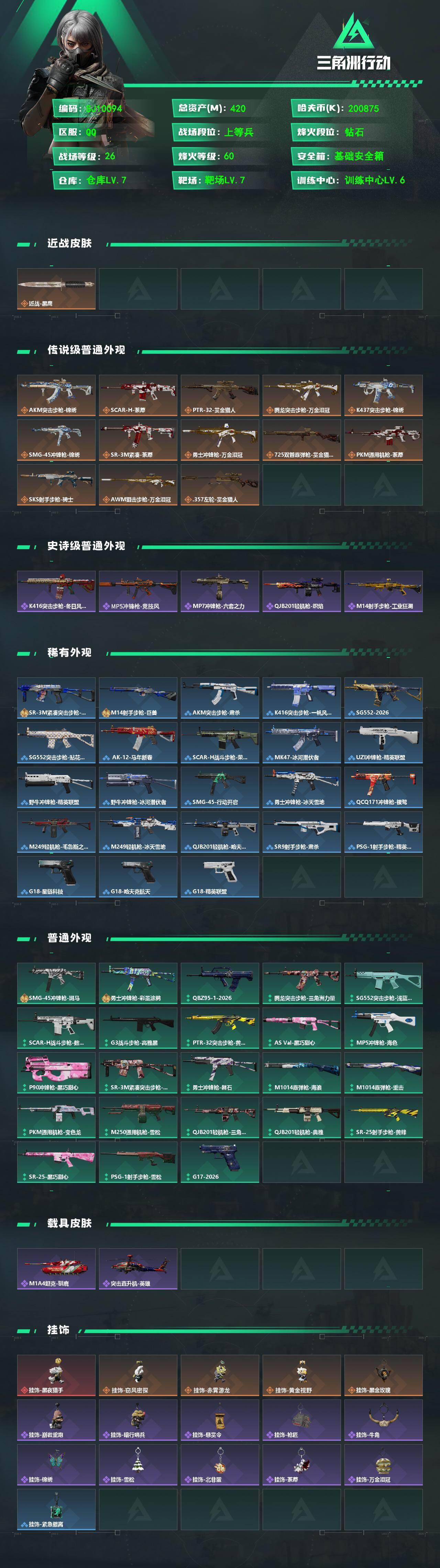 SJZEY4100609三角洲行动账号详情图2