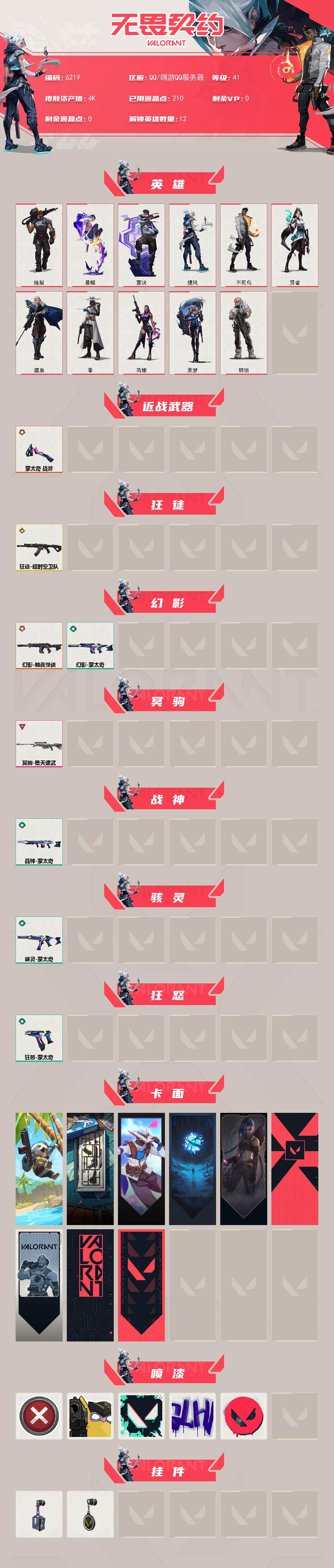 WWQLX432498无畏契约账号详情图2