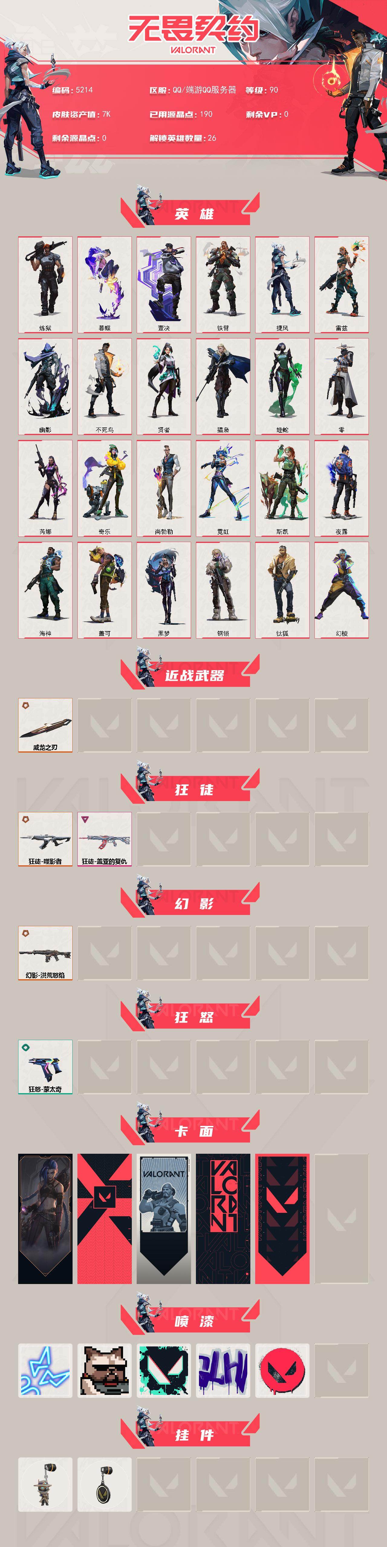 WWQXL432532无畏契约账号详情图2