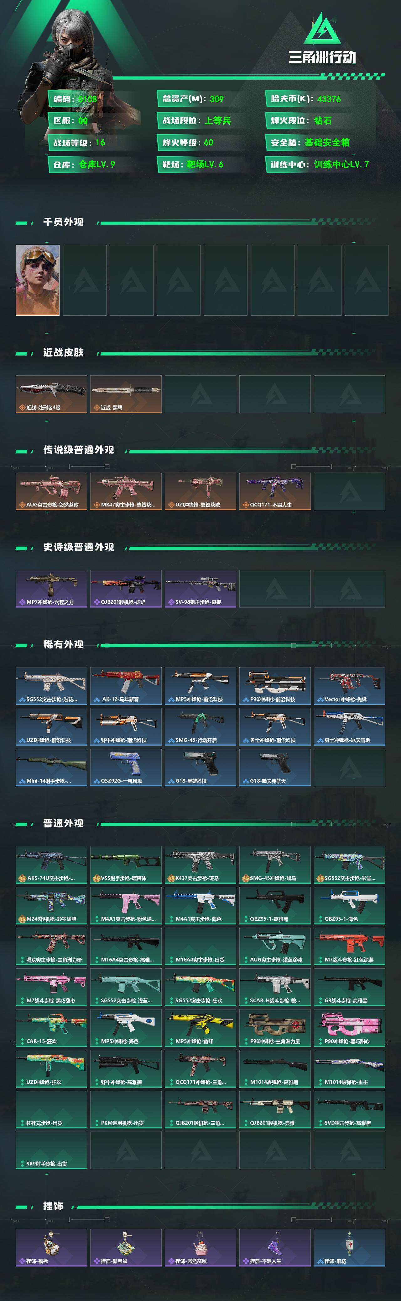 SJZPX4100950三角洲行动账号详情图4