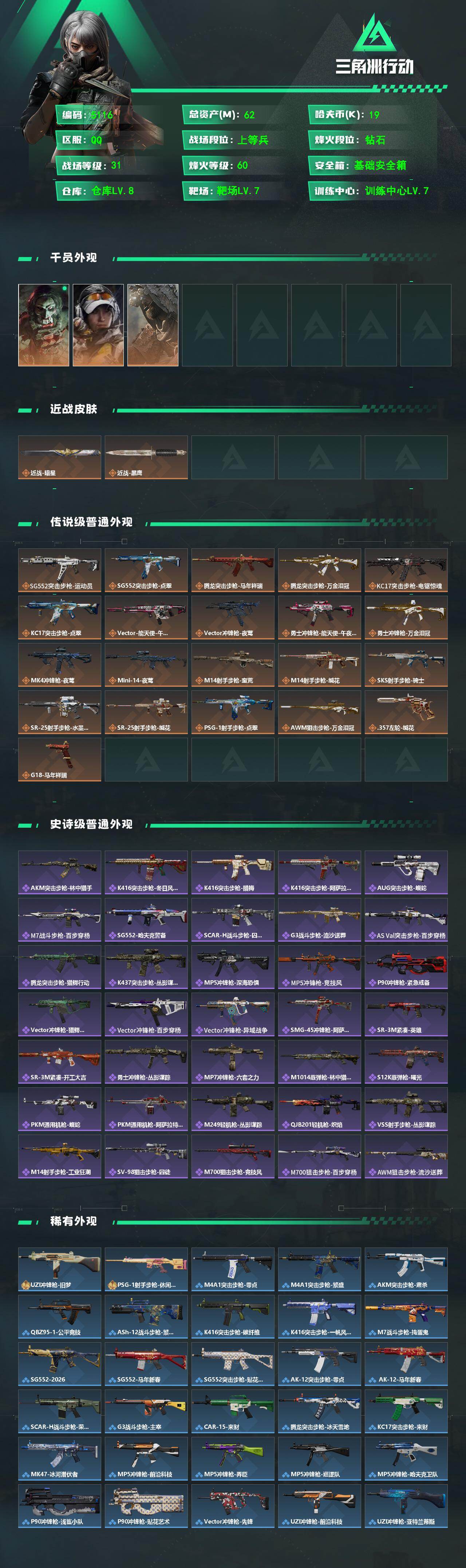 SJZPX4100965三角洲行动账号详情图4