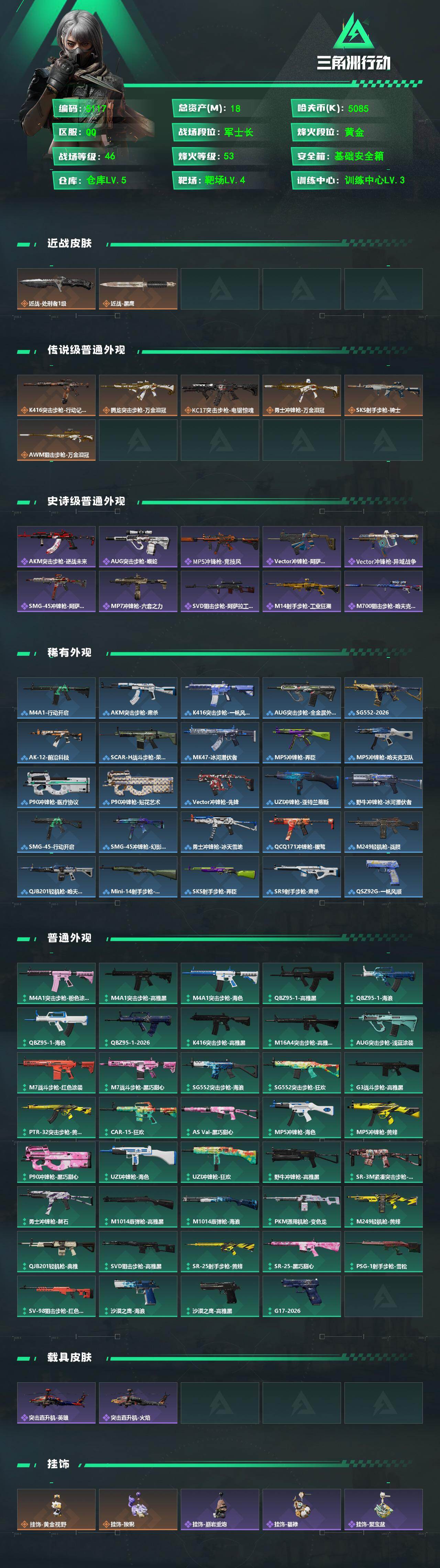 SJZPX4100967三角洲行动账号详情图4