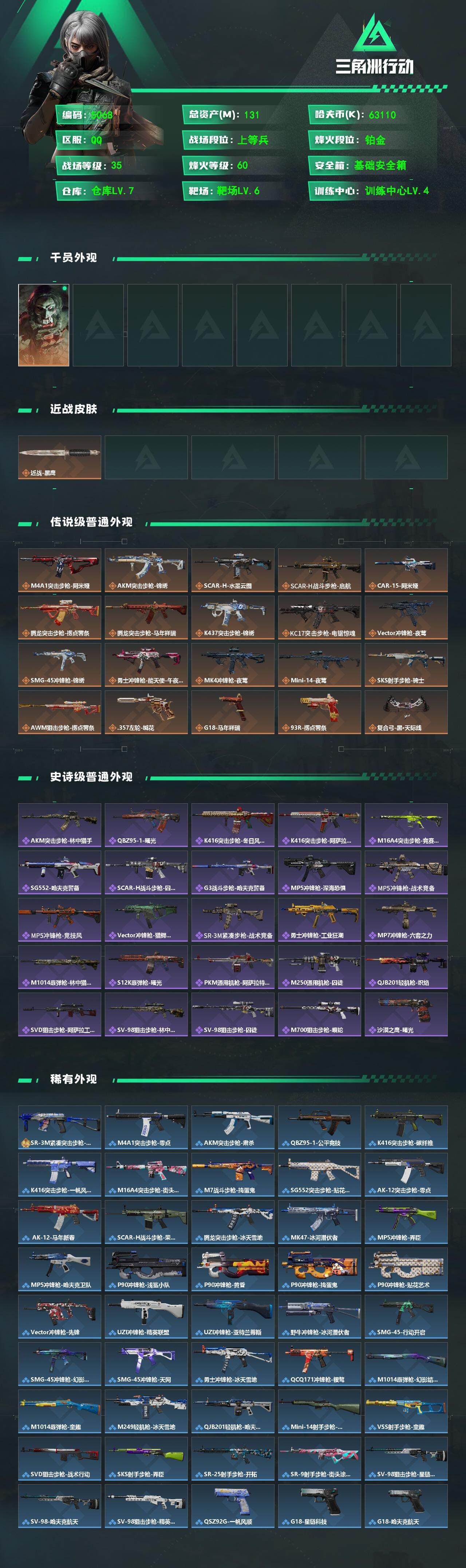 SJZPX4100853三角洲行动账号详情图4