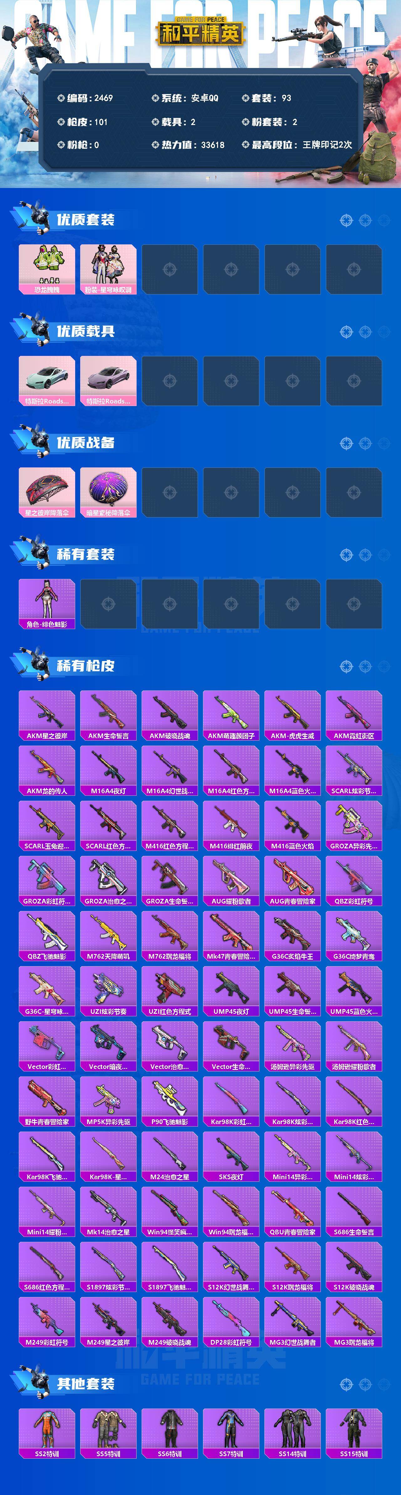 HPLX4180376和平精英账号详情图2