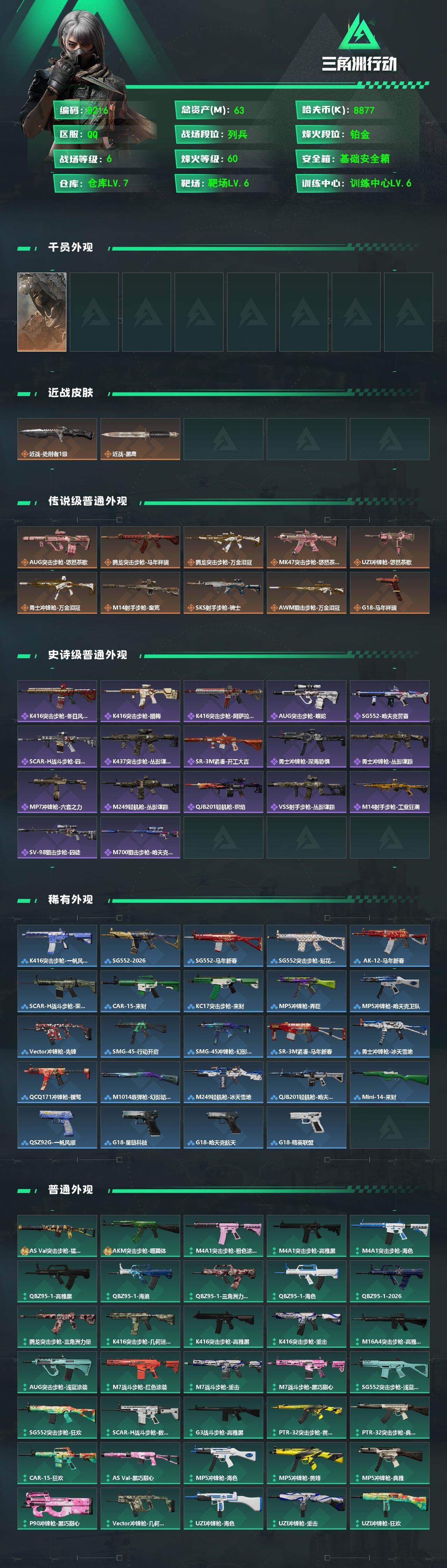 SJZCMW4107427三角洲行动账号详情图2