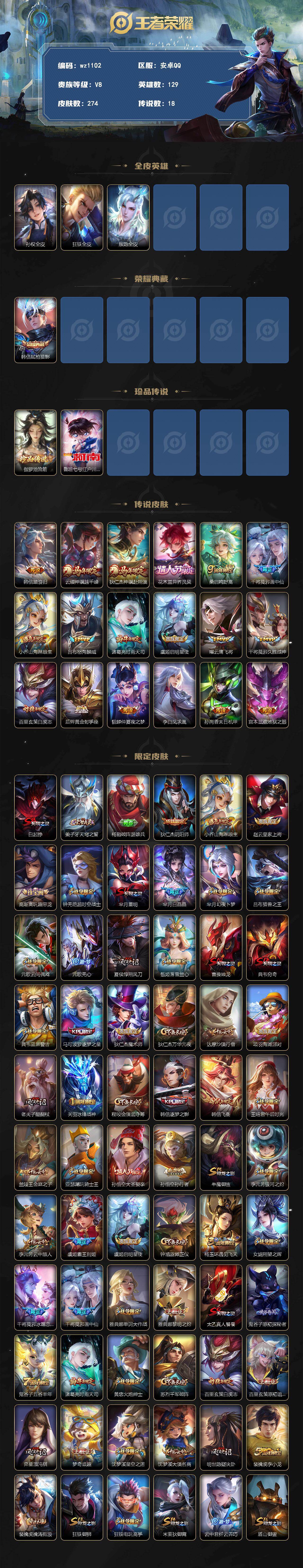 WZCMW4334131王者荣耀账号详情图2