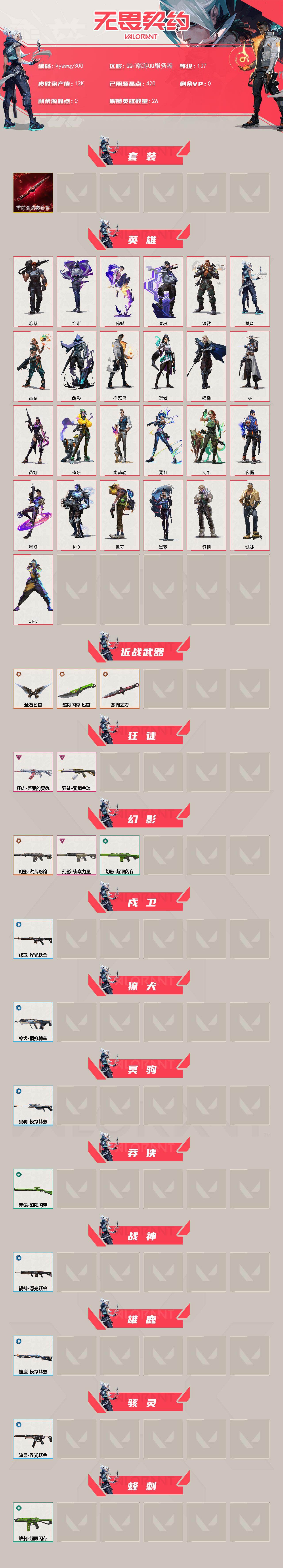 WWQLX432737无畏契约账号详情图2