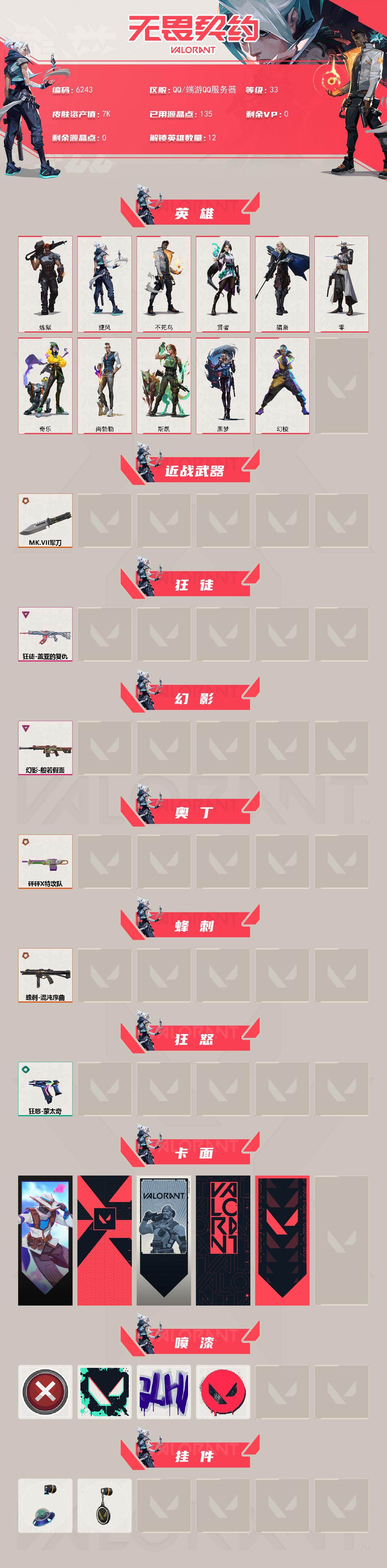 WWQLX432843无畏契约账号详情图2