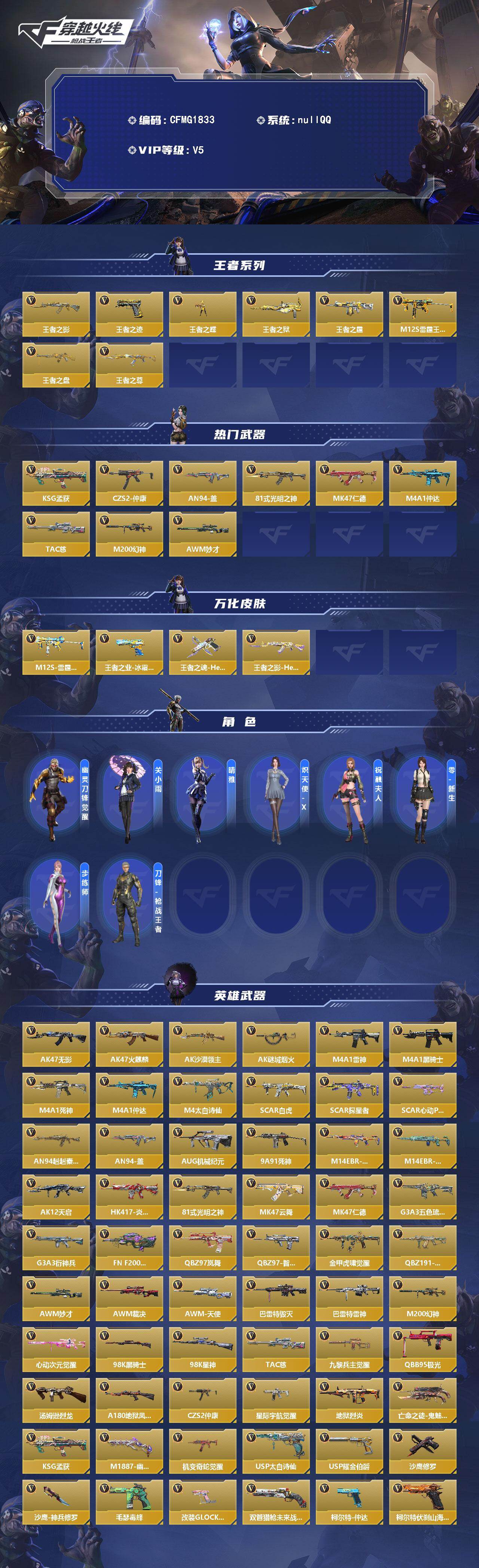 CFMEY429456枪战王者账号详情图2