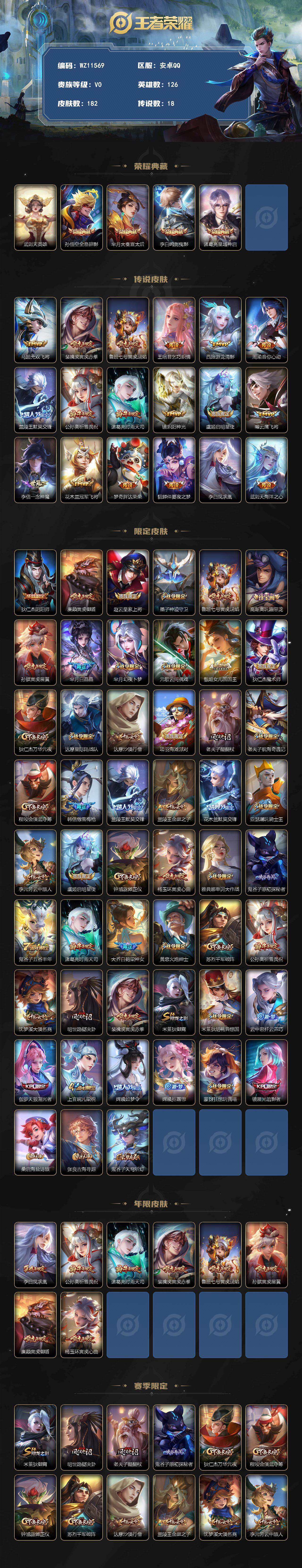 WZLX4317777王者荣耀账号详情图2