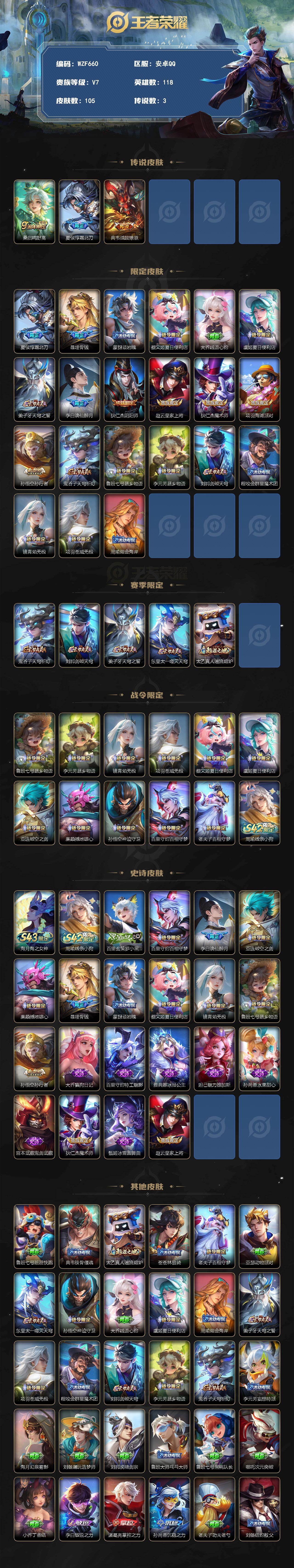 WZCMW4335308王者荣耀账号详情图2