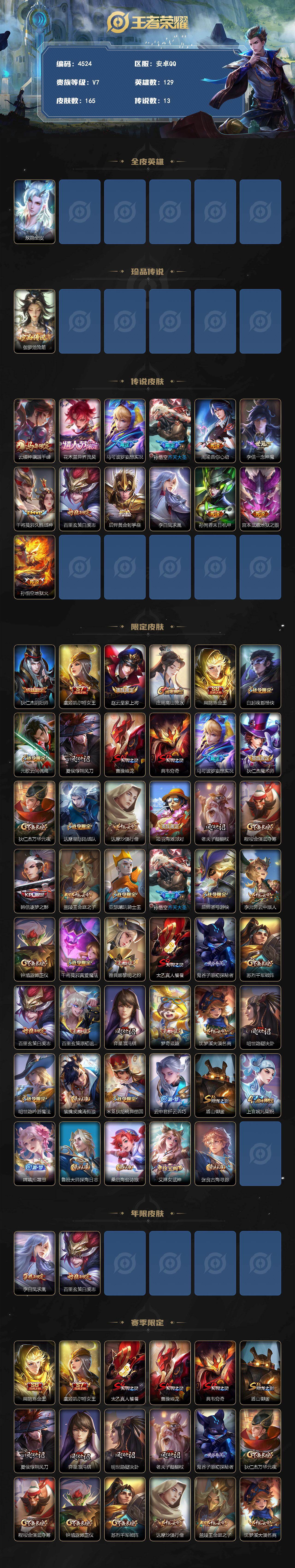 WZLX4320930王者荣耀账号详情图2