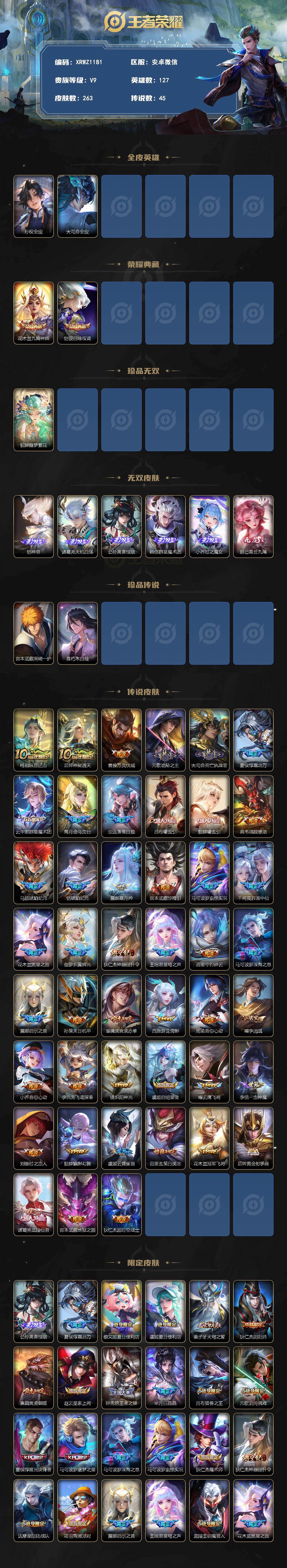 WZJM4317280王者荣耀账号详情图2