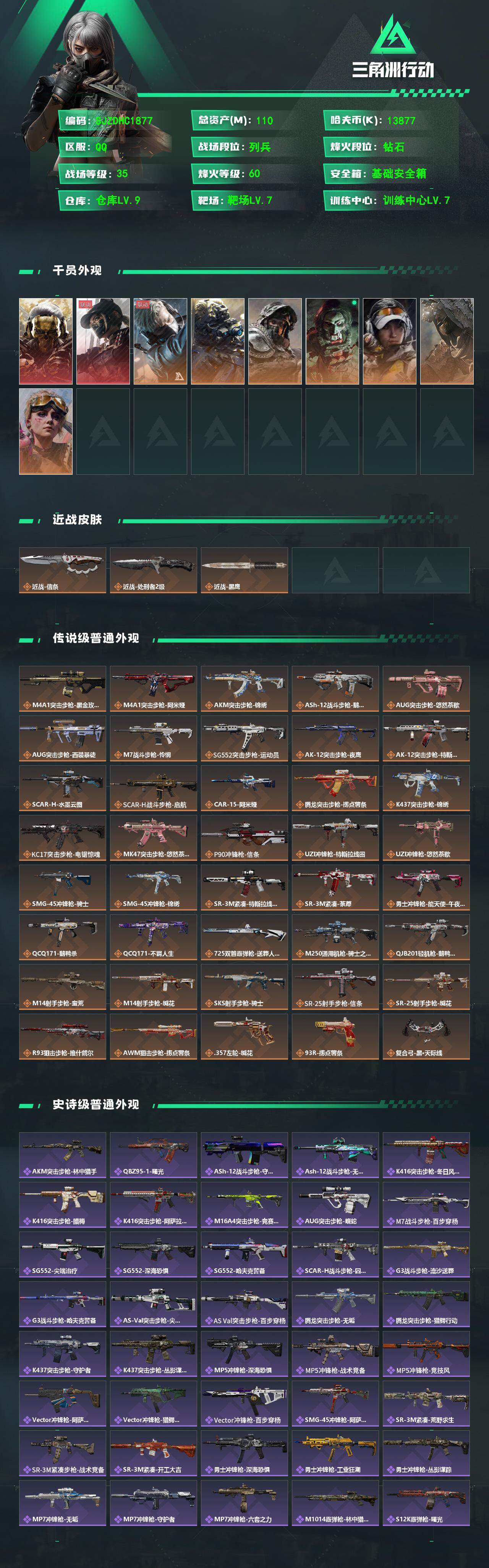 SJZQM4111131三角洲行动账号详情图3