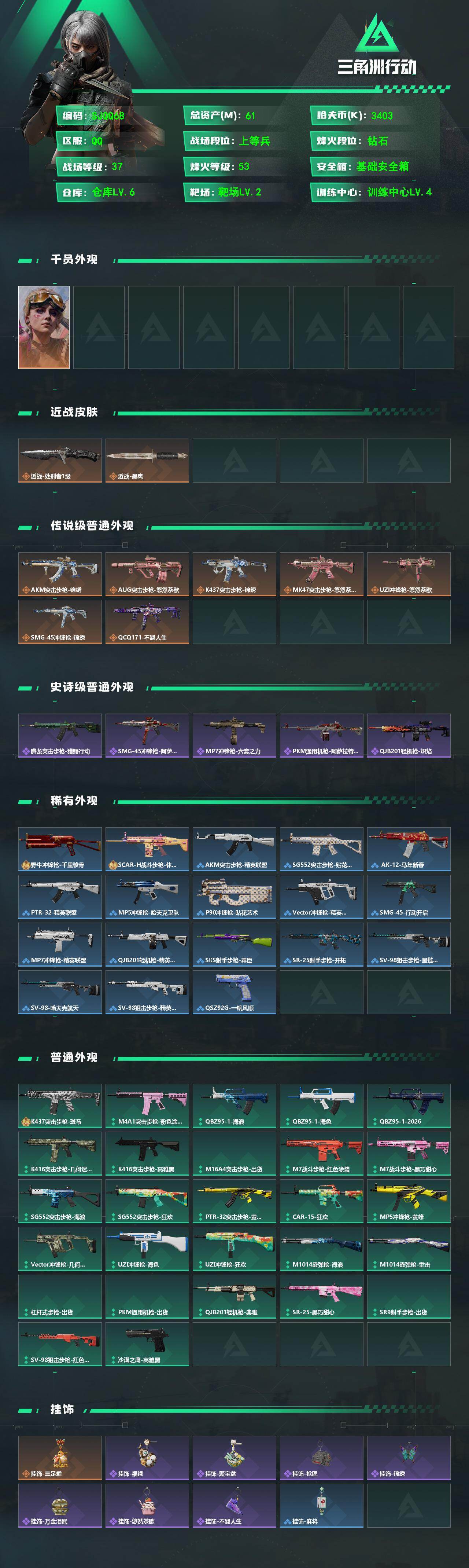 SJZEY4101668三角洲行动账号详情图2