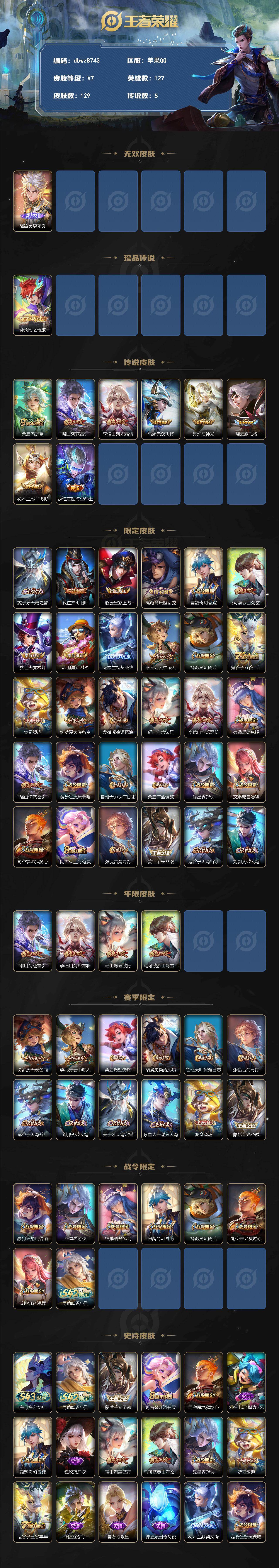 WZQM4323274王者荣耀账号详情图3