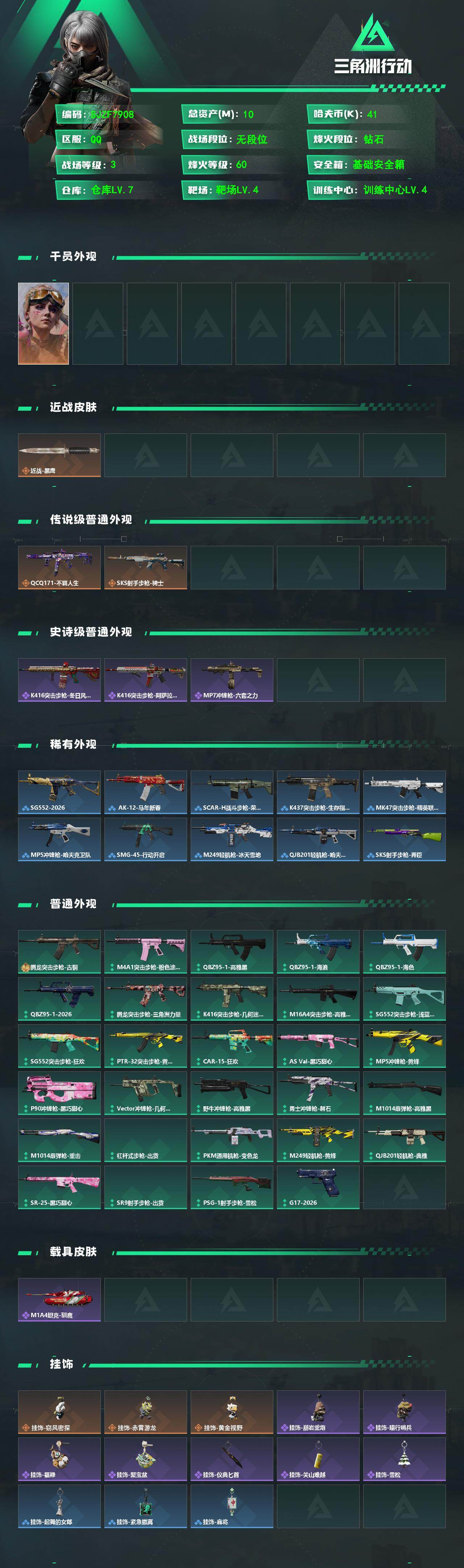 SJZEY4101965三角洲行动账号详情图2