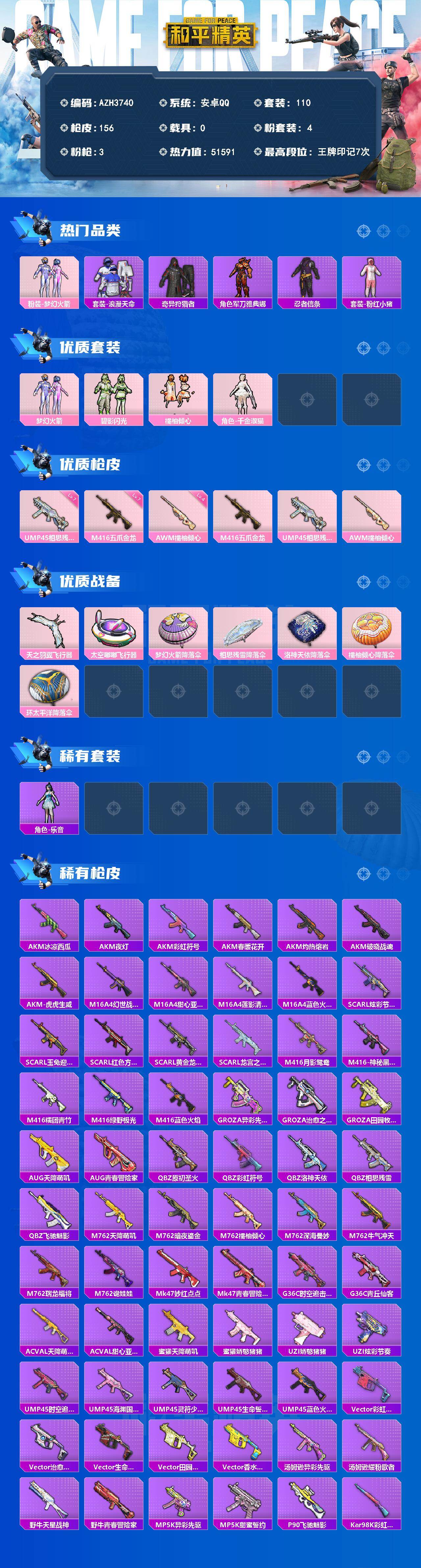 HPLX4181924和平精英账号详情图2