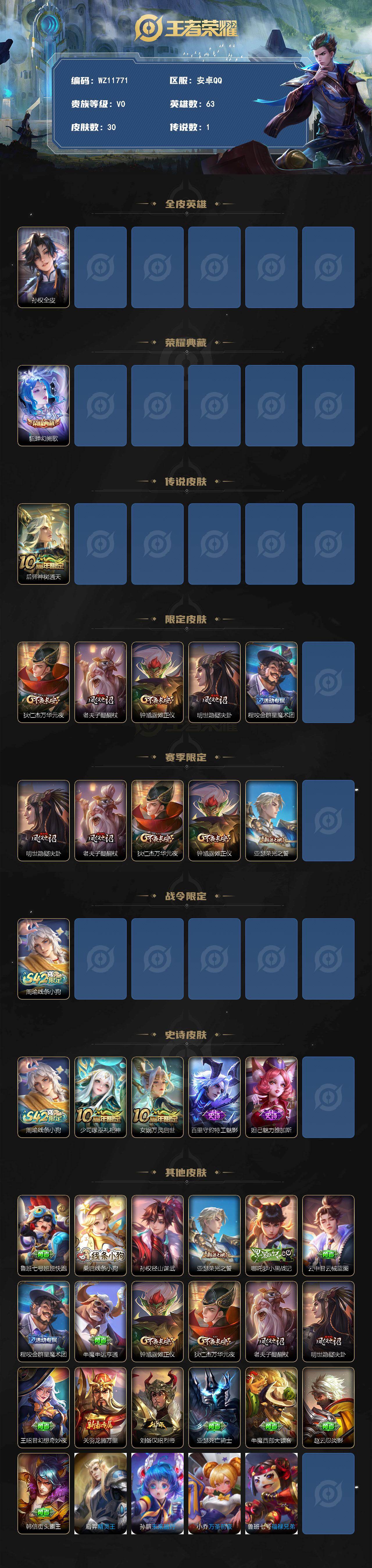 WZXS4335736王者荣耀账号详情图2