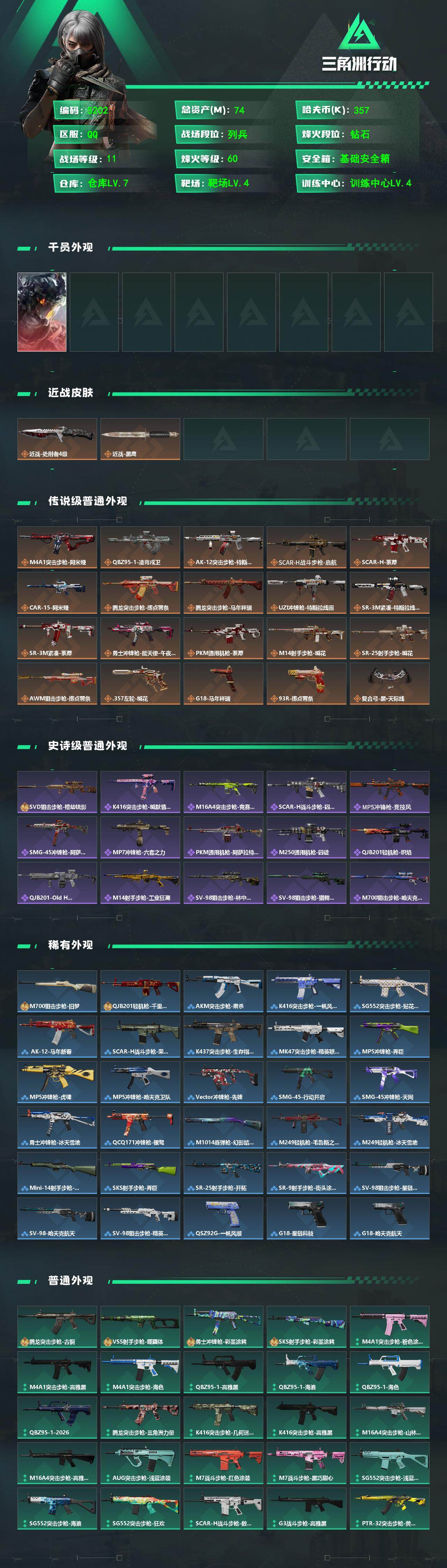 SJZPX4102134三角洲行动账号详情图4