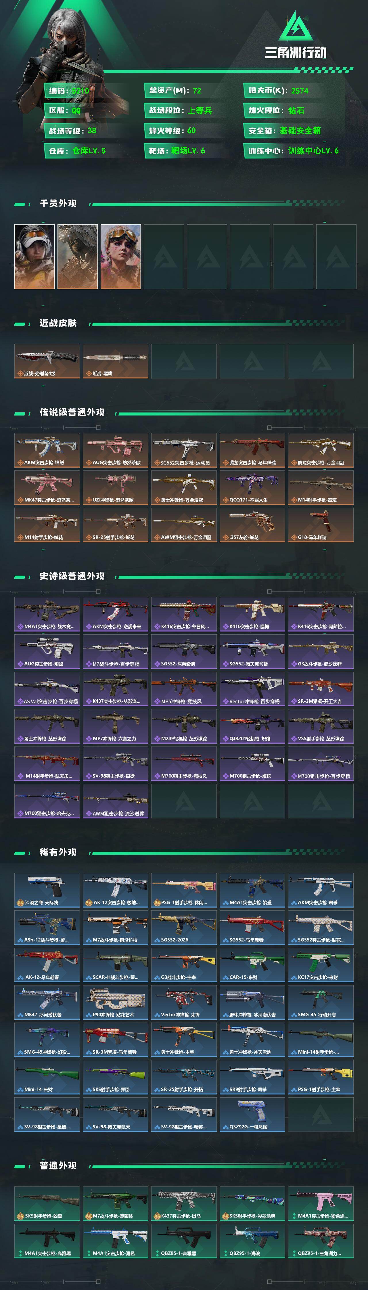 SJZPX4102150三角洲行动账号详情图4