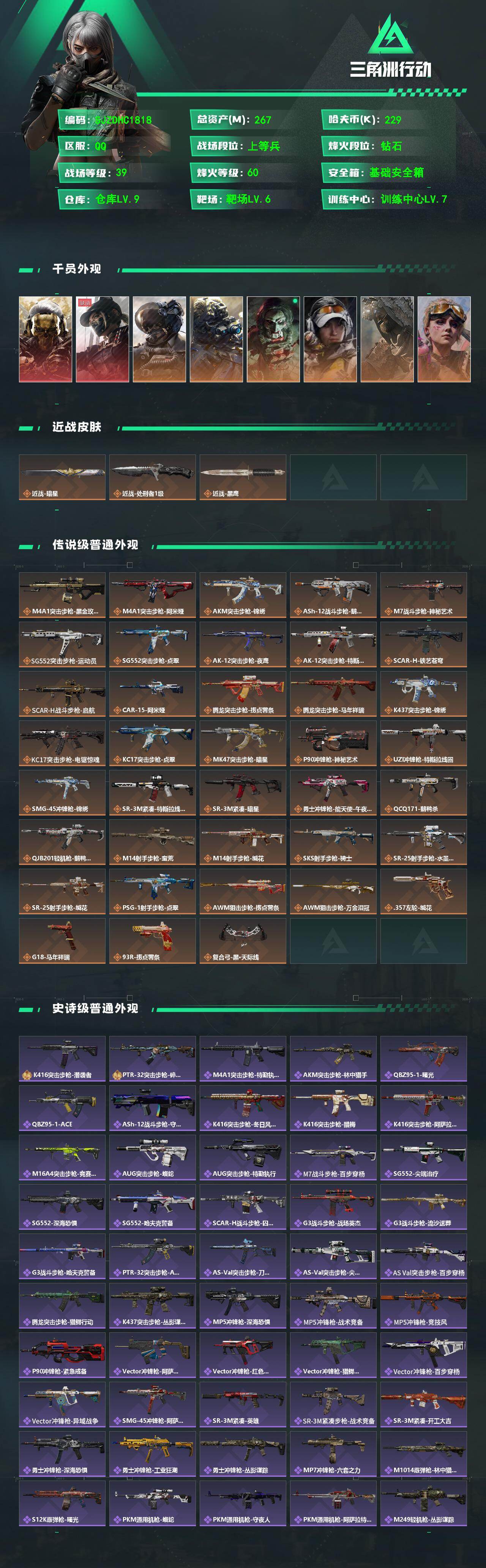 SJZQM4110020三角洲行动账号详情图3