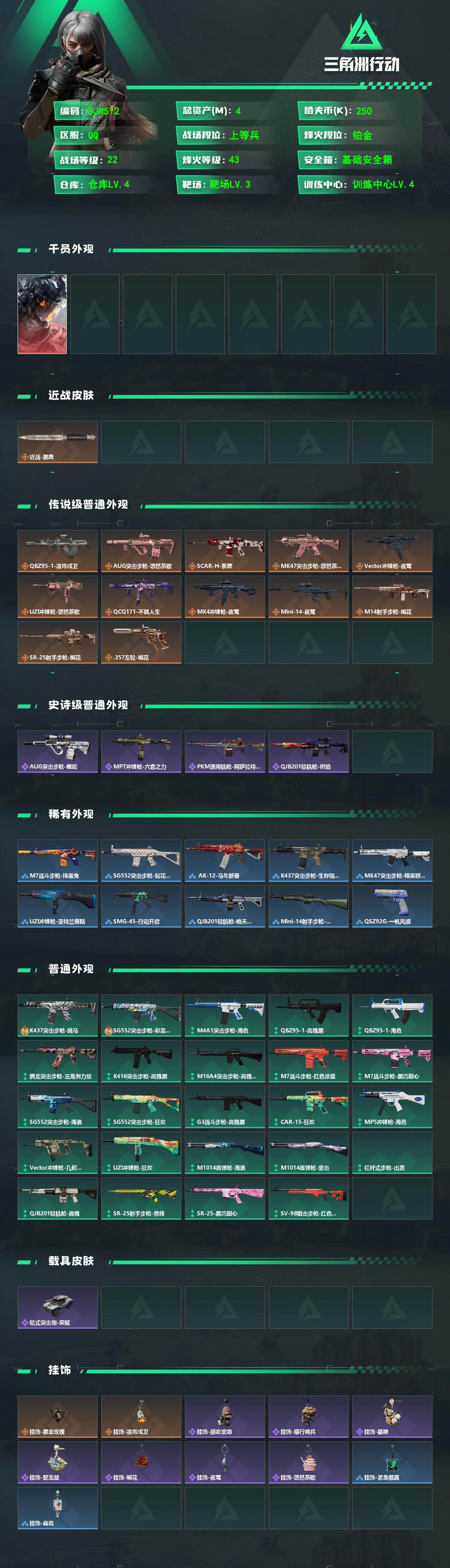 SJZEY4101620三角洲行动账号详情图2