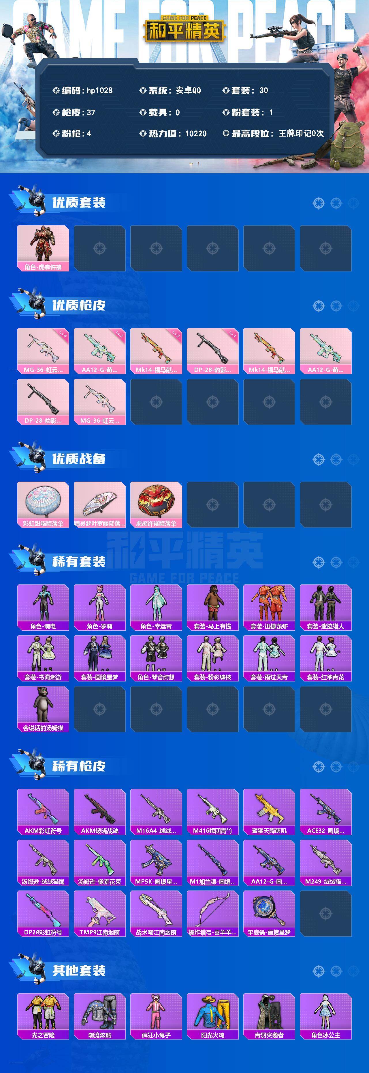 HPLX4181158和平精英账号详情图2