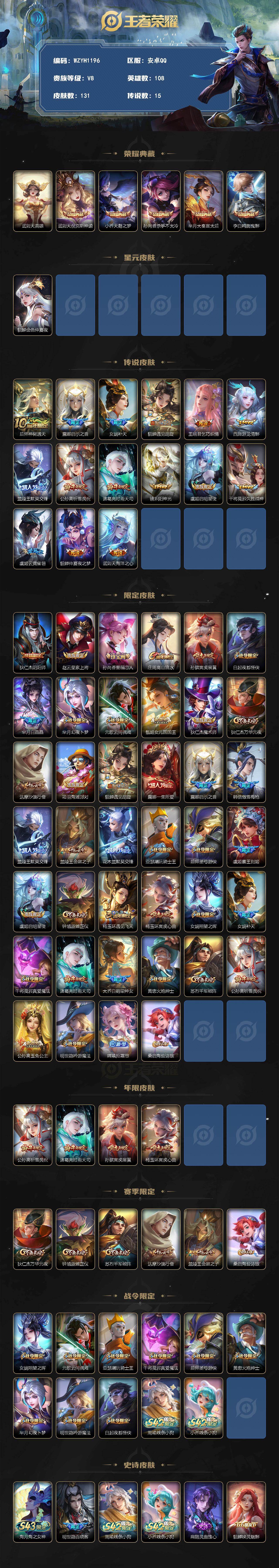 WZEY4318834王者荣耀账号详情图2