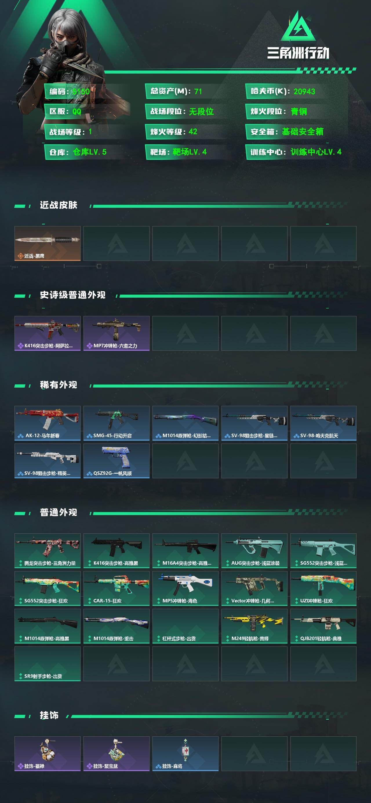 SJZPX4101922三角洲行动账号详情图4