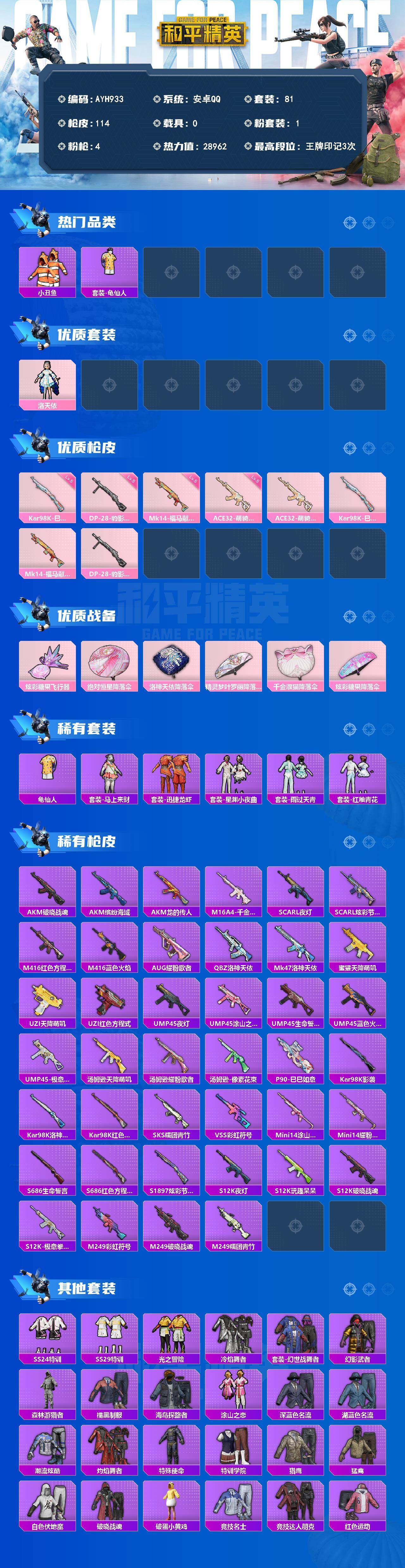 HPLX4184886和平精英账号详情图2