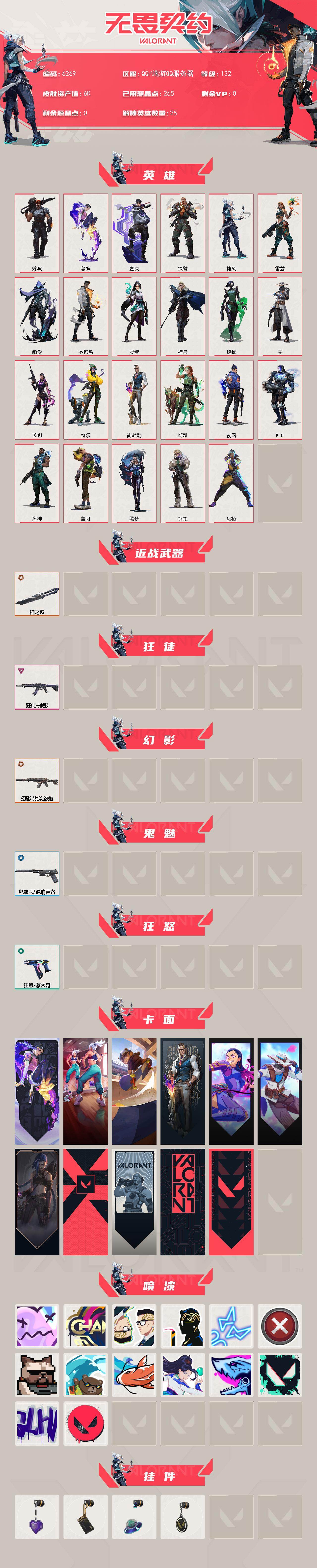 WWQLX433296无畏契约账号详情图2