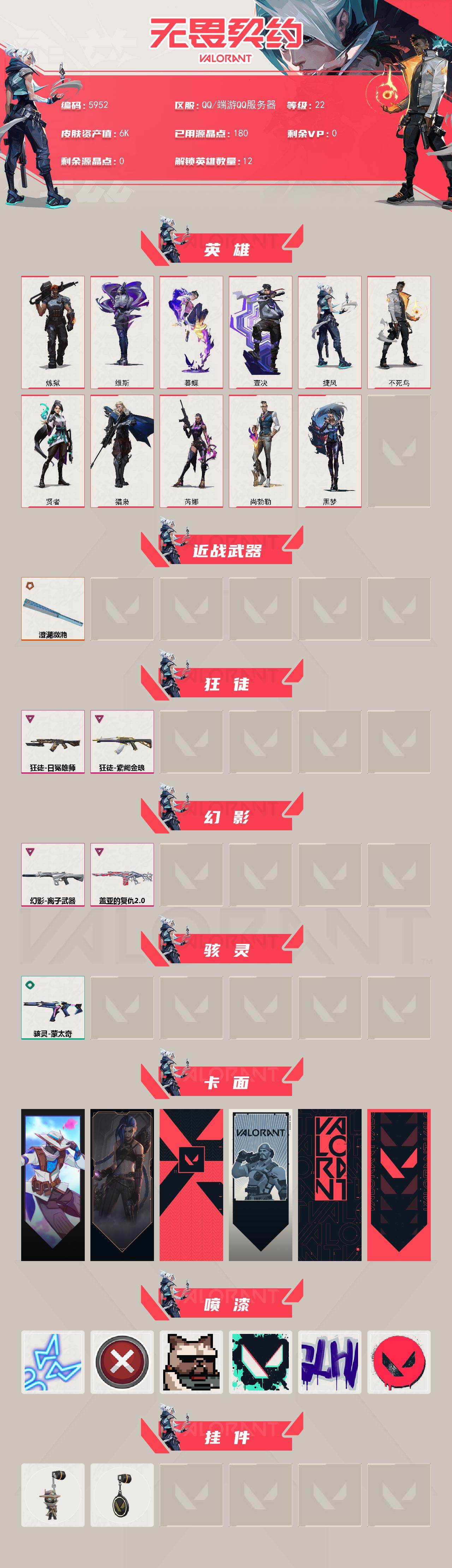 WWQLX433348无畏契约账号详情图2