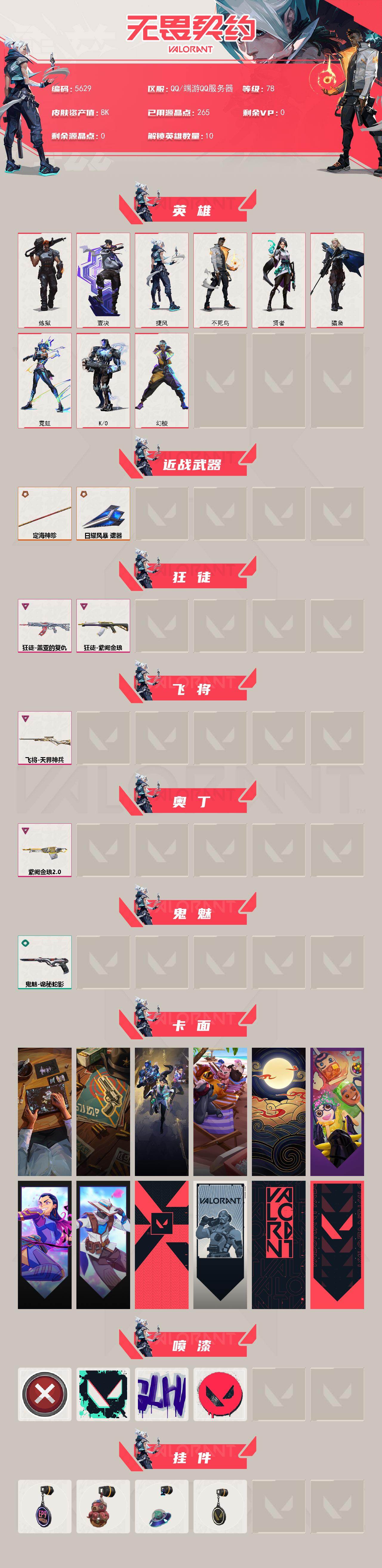 WWQLX433372无畏契约账号详情图2