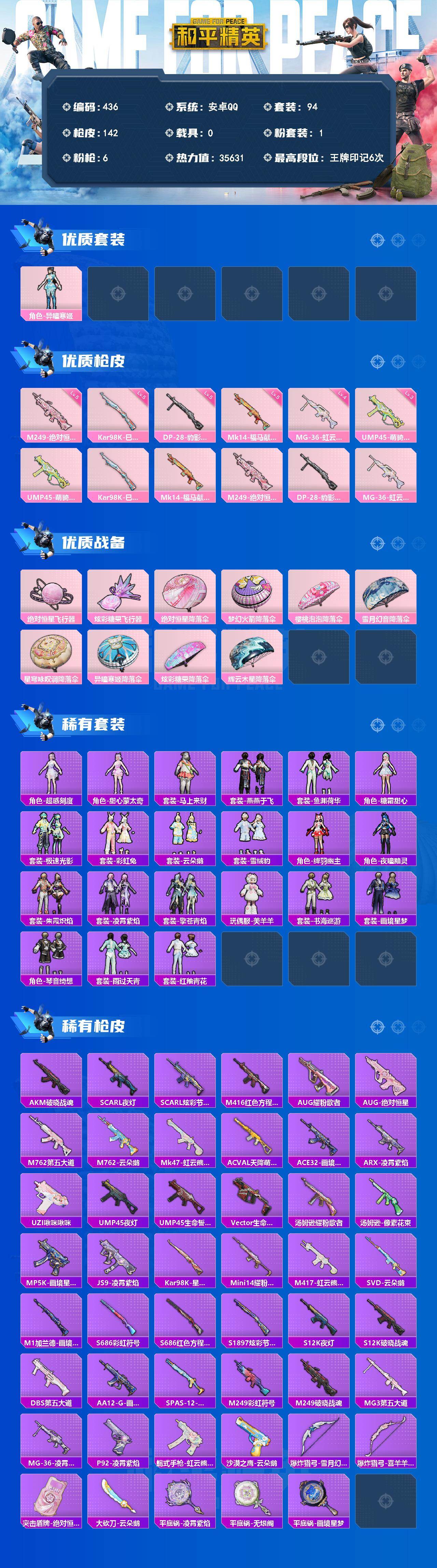 HPCMW4196723和平精英账号详情图2