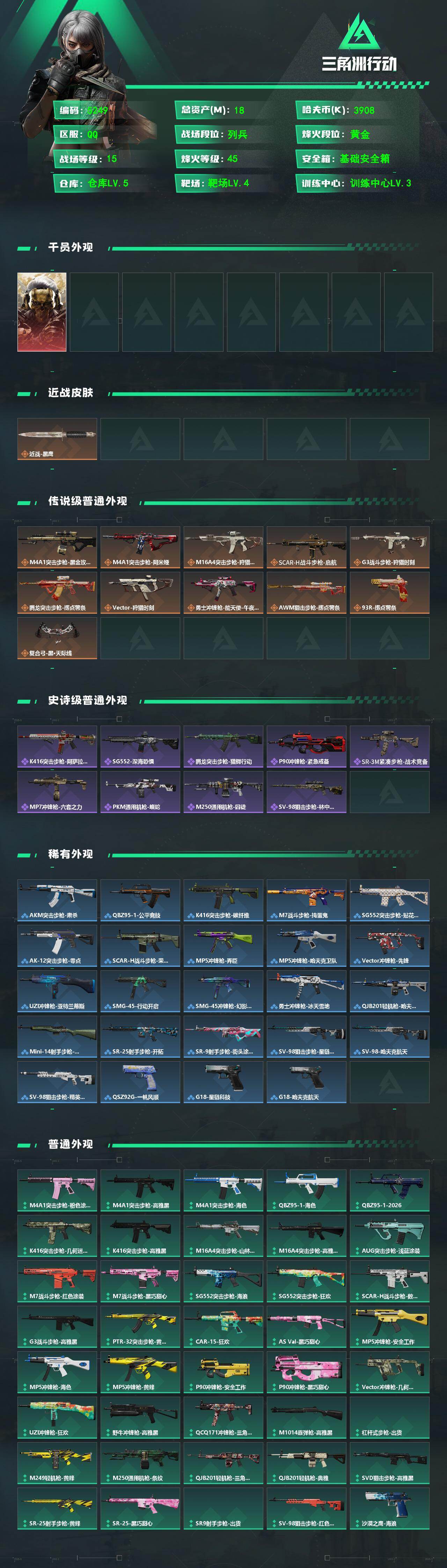 SJZPX4102282三角洲行动账号详情图4