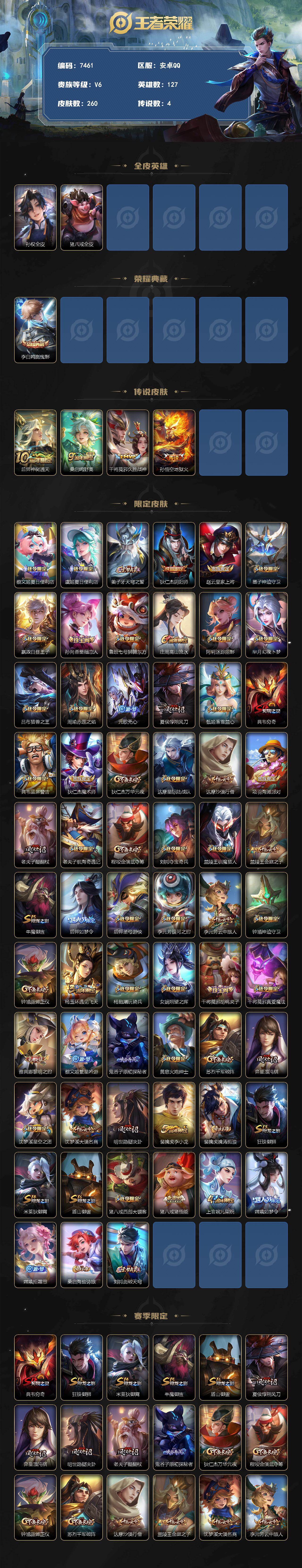 WZLX4319517王者荣耀账号详情图2