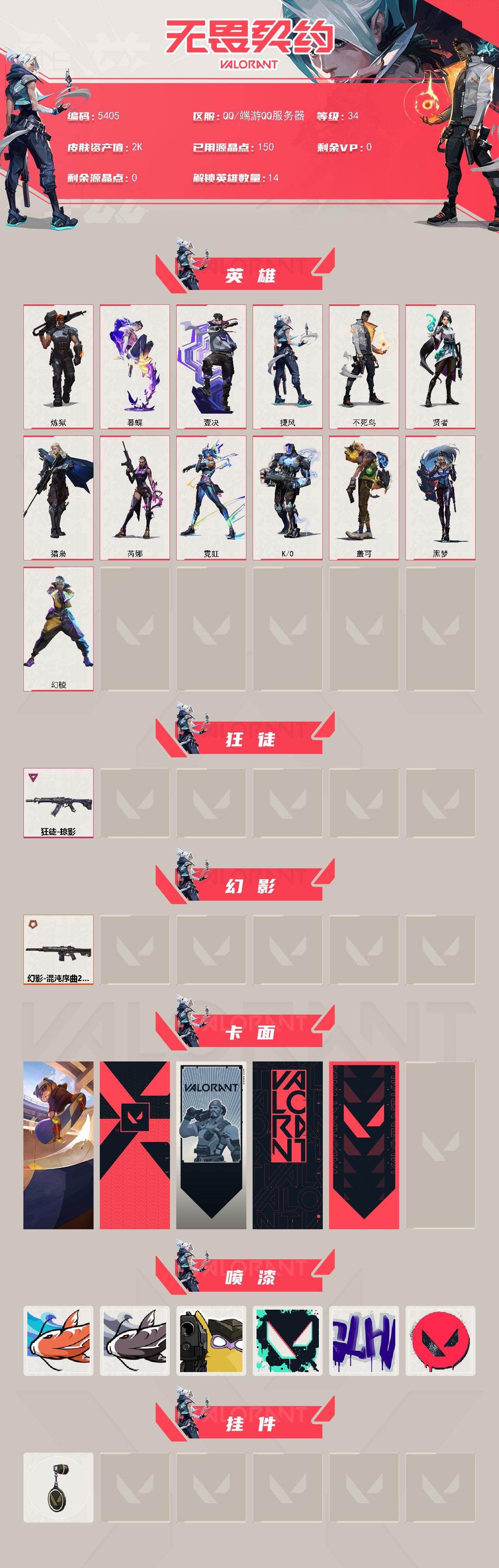 WWQXL433472无畏契约账号详情图2