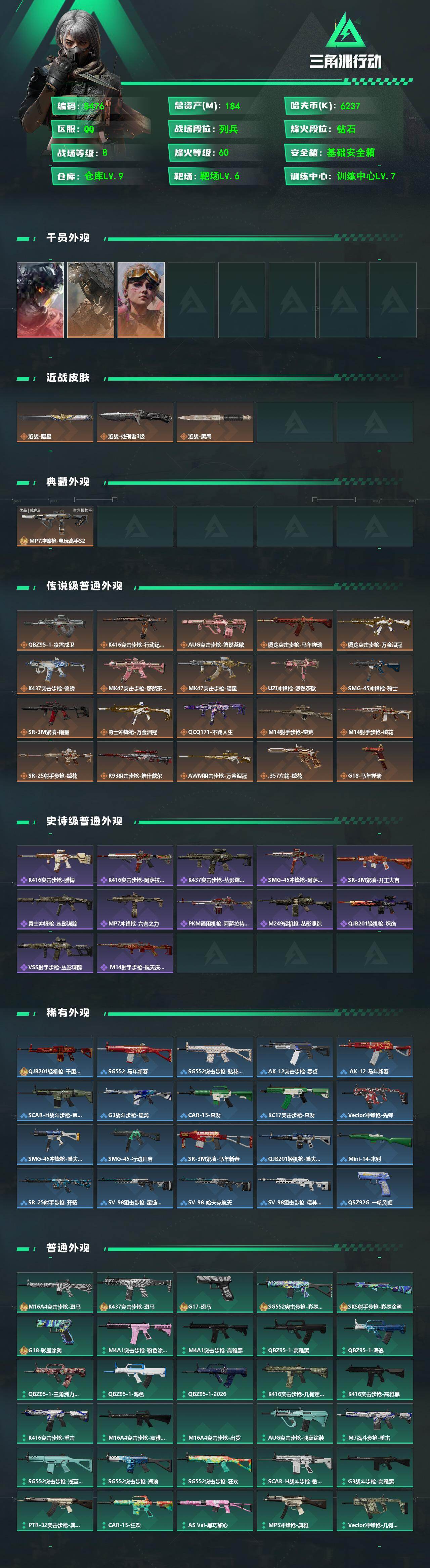 SJZCMW4109889三角洲行动账号详情图2