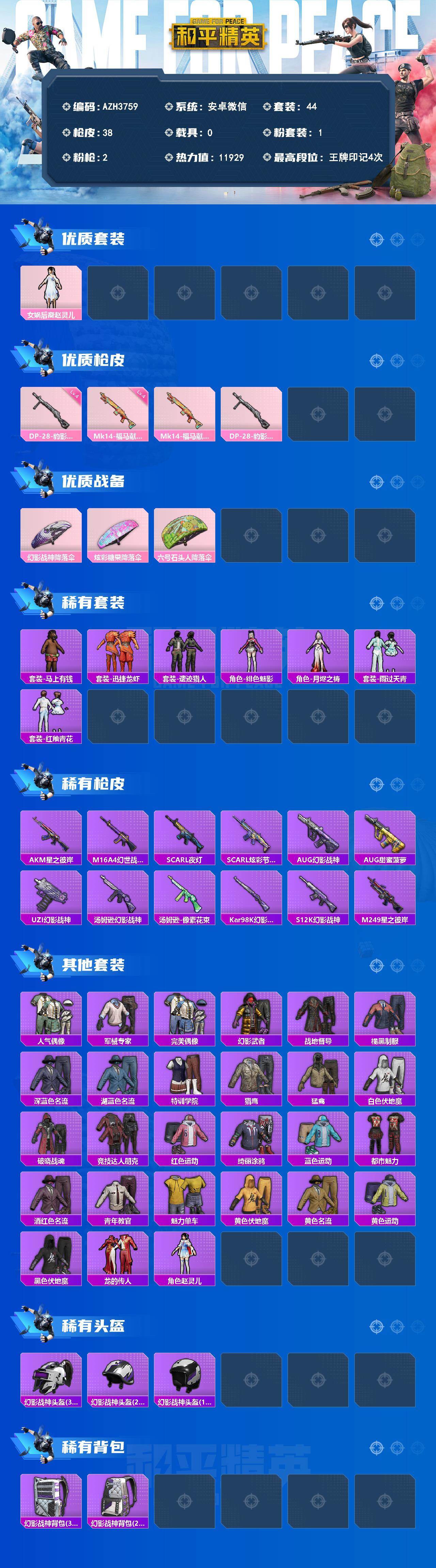 HPLX4183156和平精英账号详情图2