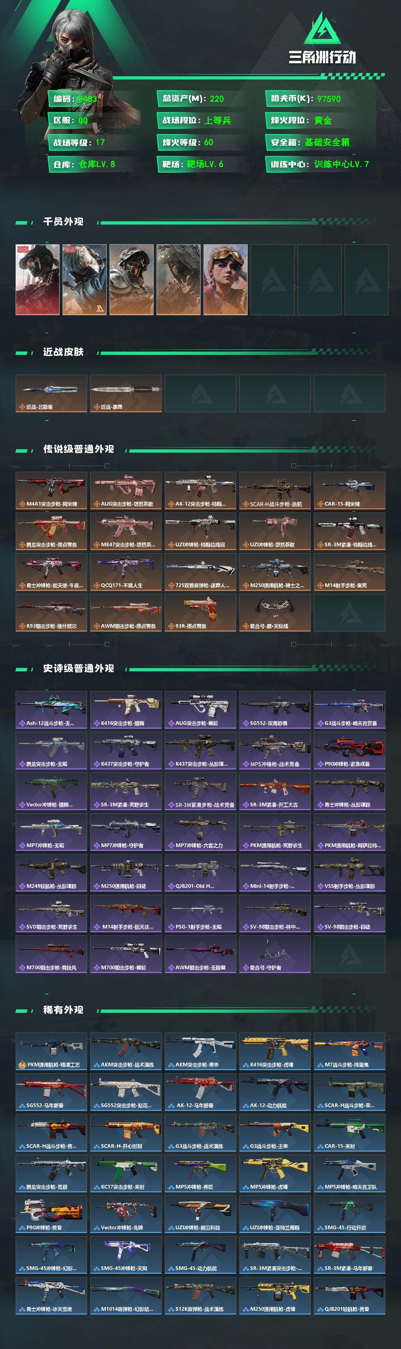 SJZCMW4109803三角洲行动账号详情图2