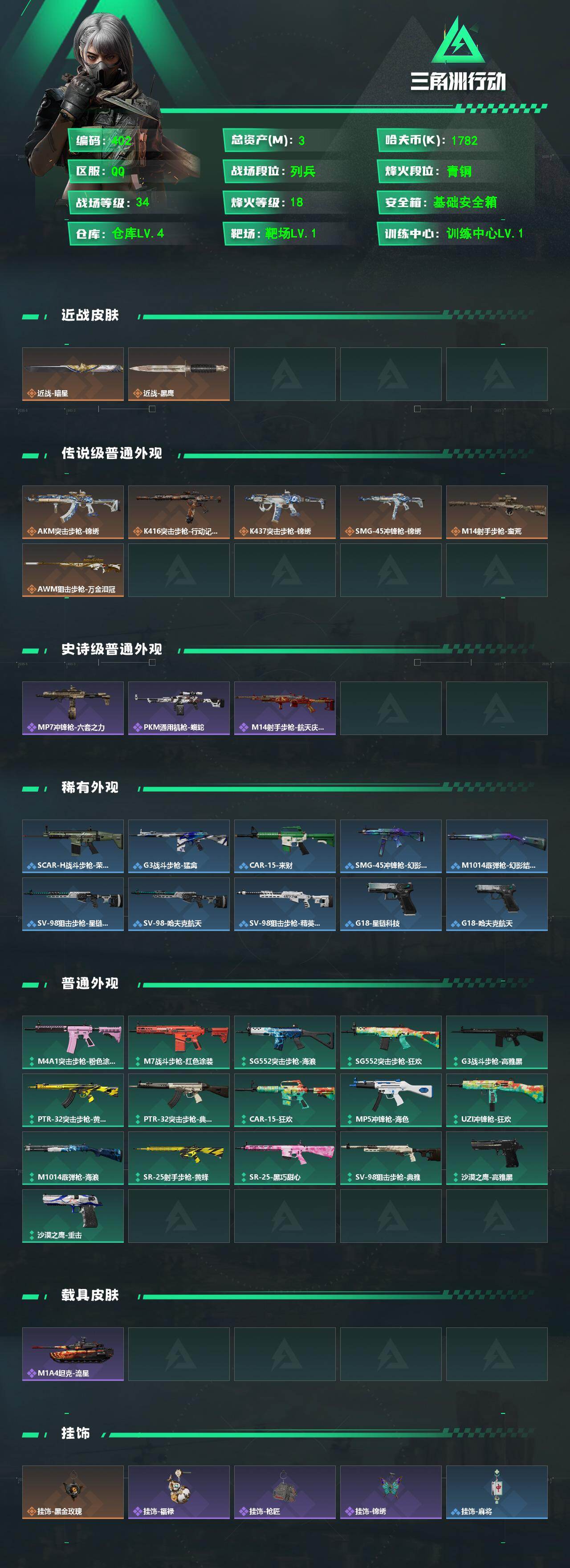 SJZQM4109489三角洲行动账号详情图3