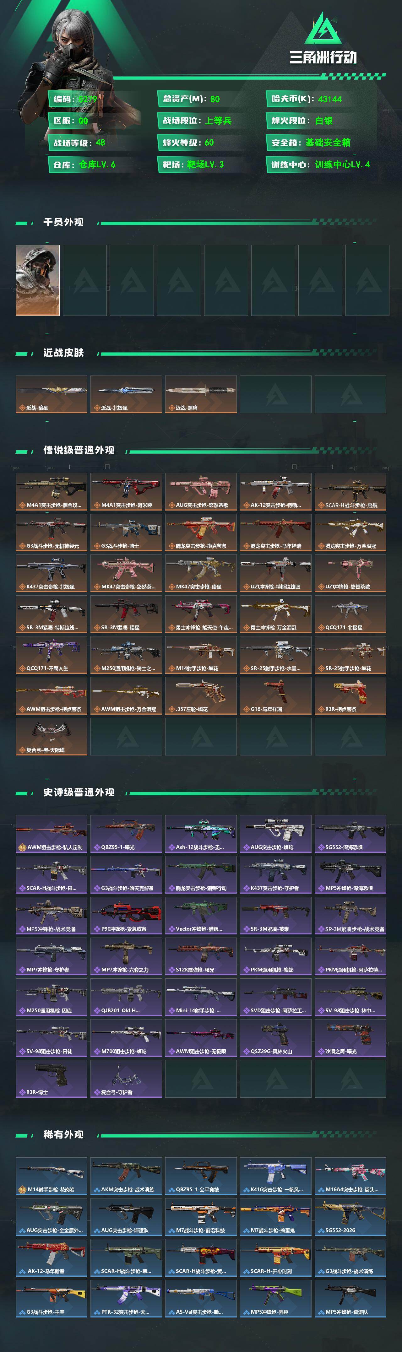 SJZPX4102521三角洲行动账号详情图4