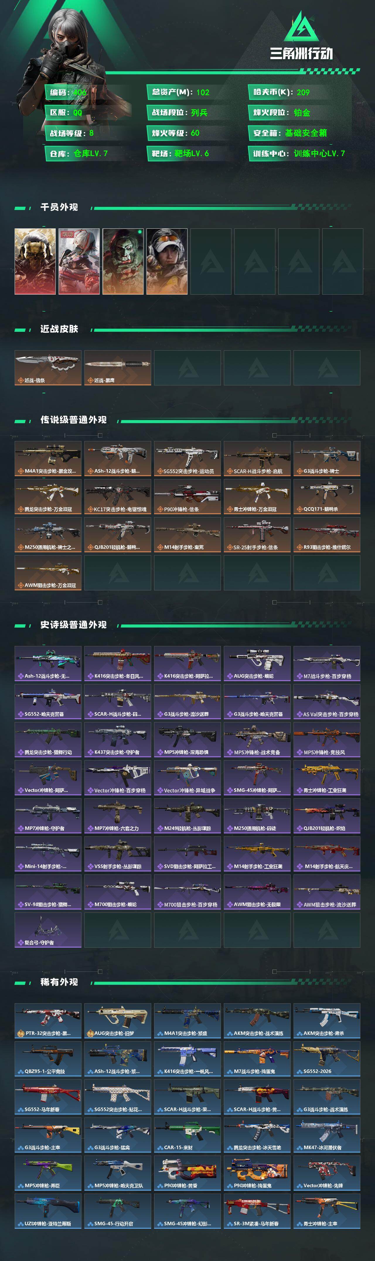 SJZQM4109590三角洲行动账号详情图3