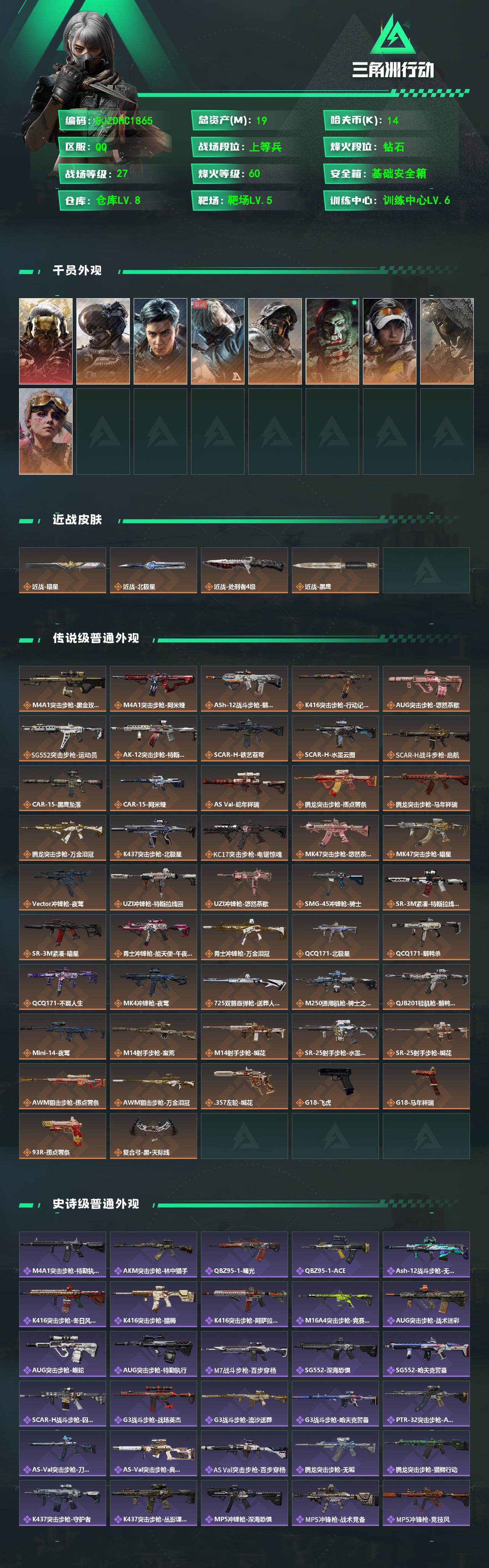 SJZQM4110127三角洲行动账号详情图3